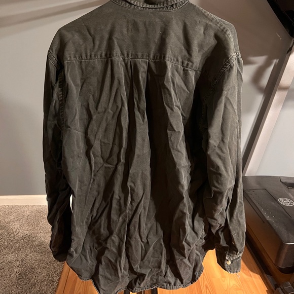 Dark Green button up - Picture 4 of 4